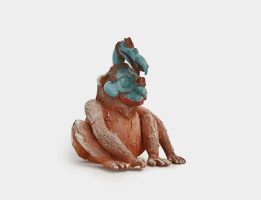 Escultura ritual del Simio del Trueno Ahogado, emisario acústico de Ha’.