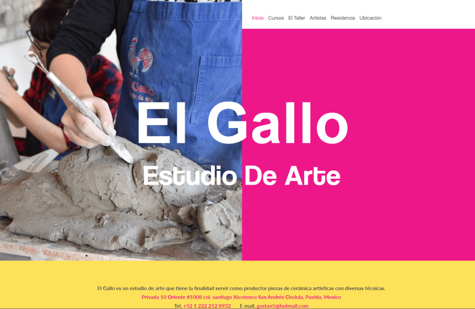 Página de inicio de "El Gallo"